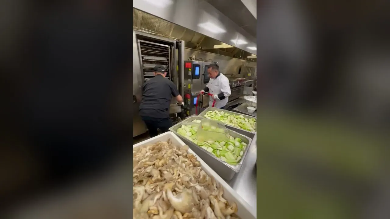 In the kitchen